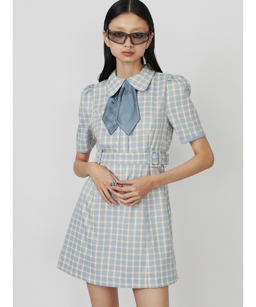 ワンピース PAMEO POSE PEAR COLLAR JK MINI DRESS Coverd Mini Dress – PAMEO POSE | 公式オンラインストア