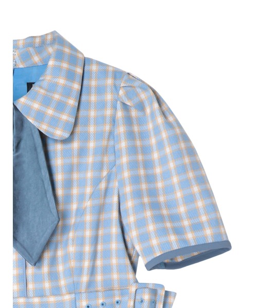 PAMEO POSE(パメオポーズ)の「Cross Tie Mini Dress Sky(ワンピース・レディース・スカイブルー・MEDIUM/SMALL)」の4枚目の写真