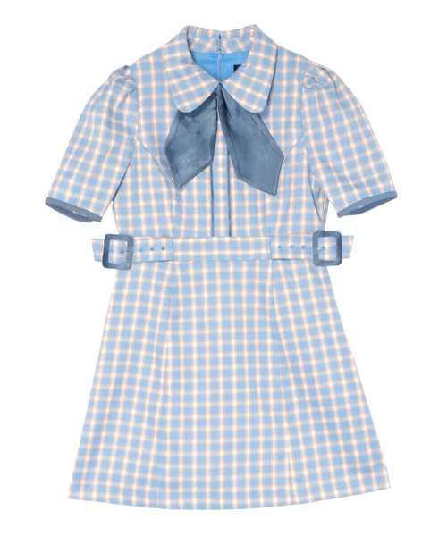 PAMEO POSE(パメオポーズ)の「Cross Tie Mini Dress Sky(ワンピース・レディース・スカイブルー・MEDIUM/SMALL)」の11枚目の写真