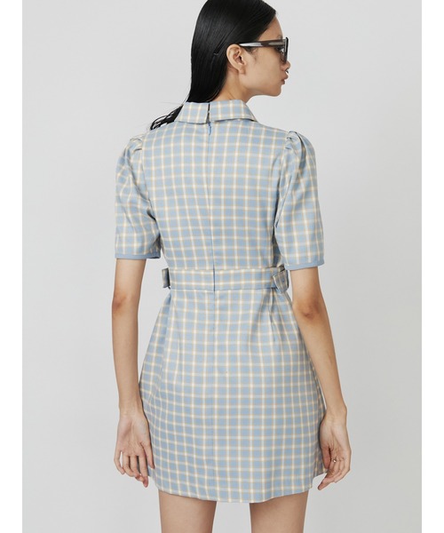 PAMEO POSE(パメオポーズ)の「Cross Tie Mini Dress Sky(ワンピース・レディース・スカイブルー・MEDIUM/SMALL)」の7枚目の写真