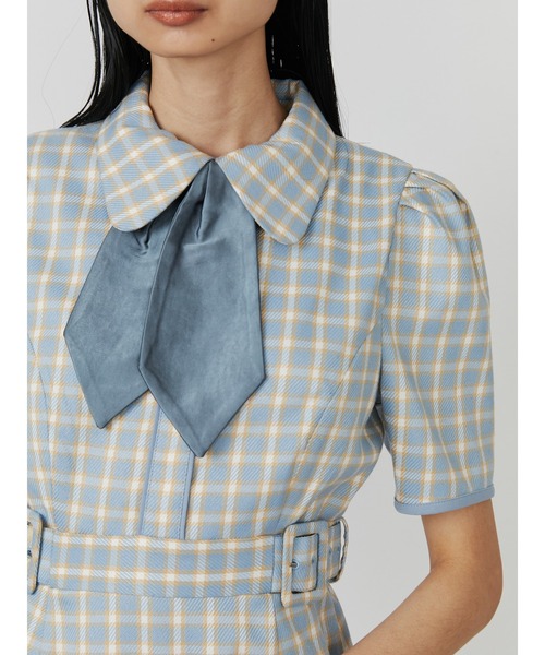 PAMEO POSE(パメオポーズ)の「Cross Tie Mini Dress Sky(ワンピース・レディース・スカイブルー・MEDIUM/SMALL)」の10枚目の写真