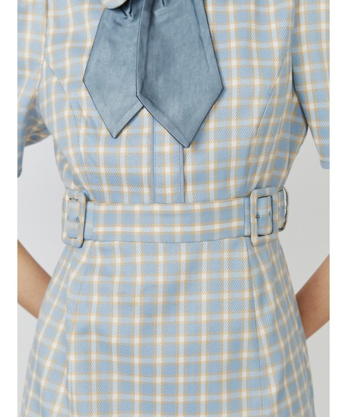 PAMEO POSE(パメオポーズ)の「Cross Tie Mini Dress Sky(ワンピース・レディース・スカイブルー・MEDIUM/SMALL)」の8枚目の写真