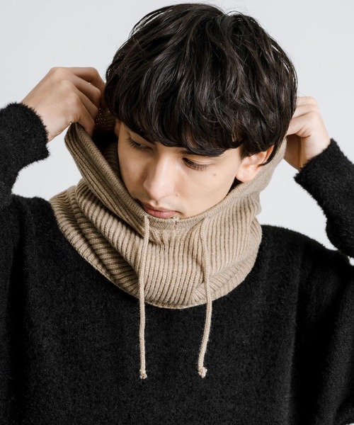 Rocky Monroe(ロッキーモンロー)の「バラクラバ フードネックウォーマー(ネックウォーマー/スヌード・メンズ・グレー/キャメル/ベージュ/ブラック・FREE)」の1枚目の写真