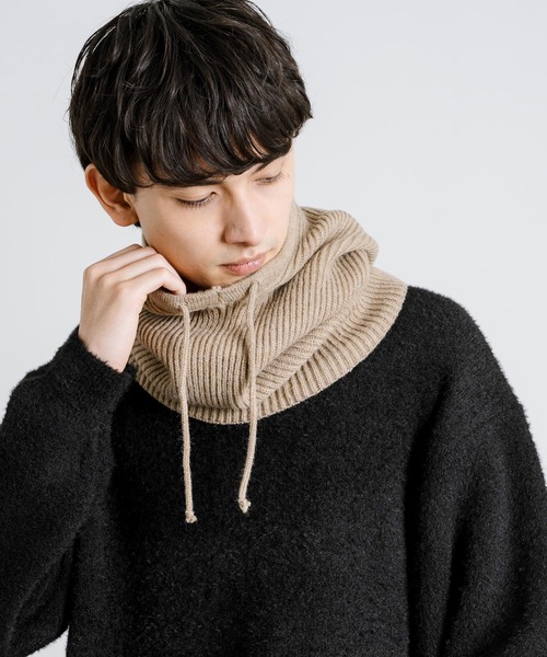 Rocky Monroe(ロッキーモンロー)の「バラクラバ フードネックウォーマー(ネックウォーマー/スヌード・メンズ・グレー/キャメル/ベージュ/ブラック・FREE)」の17枚目の写真