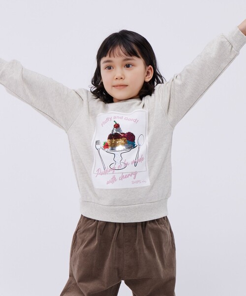 SHIPS Colors(シップス カラーズ)の「SHIPS Colors:スパンコール プリント スウェット2(100~130cm)◇(スウェット・キッズ・ナチュラル・130/120/110/100)」の12枚目の写真