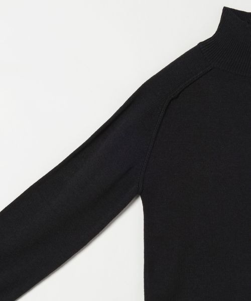 ブラック/Sサイズ♬長袖ニット セーター ETS.MATERIAUX (マテリオ) PERU ALPACA MIX V/N ニット（ニット