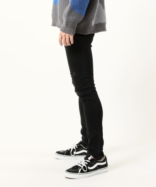 TopIsm（トップイズム）の「ビンテージダメージ加工スーパーストレッチデニムパンツ（デニムパンツ・メンズ・グレー/インディゴブルー/ブラック/ブルー・M/L/XL）」の17枚目の写真