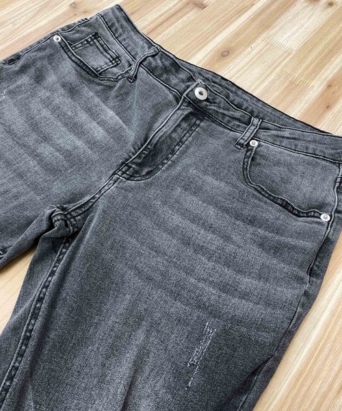 TopIsm（トップイズム）の「ビンテージダメージ加工スーパーストレッチデニムパンツ（デニムパンツ・メンズ・グレー/インディゴブルー/ブラック/ブルー・M/L/XL）」の7枚目の写真