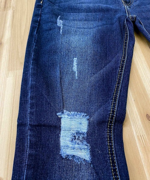 TopIsm（トップイズム）の「ビンテージダメージ加工スーパーストレッチデニムパンツ（デニムパンツ・メンズ・グレー/インディゴブルー/ブラック/ブルー・M/L/XL）」の13枚目の写真