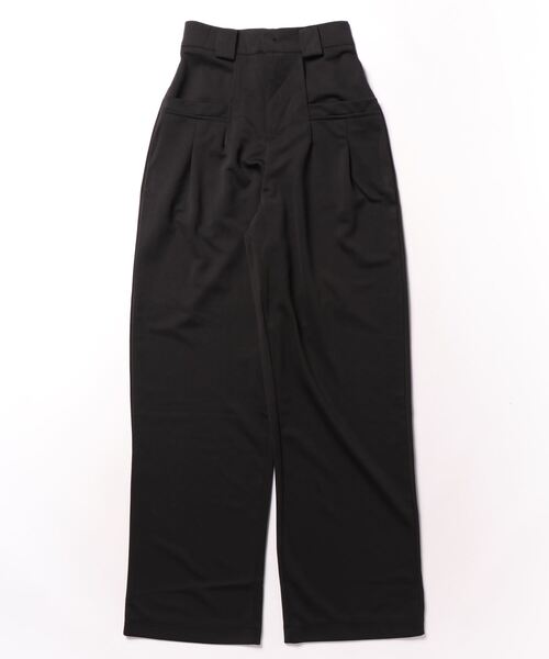 urge:(アージコロン )の「【URGE:】ハイウエスト ストレート タックパンツ(その他パンツ・レディース・ブラック・SMALL/LARGE/MEDIUM)」の2枚目の写真