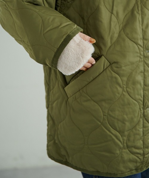 DISCOAT(ディスコート)の「フェイクファーグローブ(アームカバー・レディース・グレー/ベージュ/ベージュ系その他・FREE)」の12枚目の写真