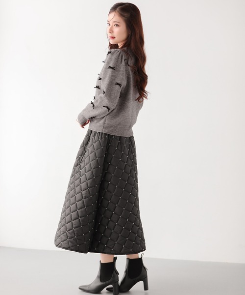 fitmore ベロアリボンカーディガン　リボンカーディガン　未使用 ベロアリボンカーディガン（カーディガン/ボレロ）｜Fit more