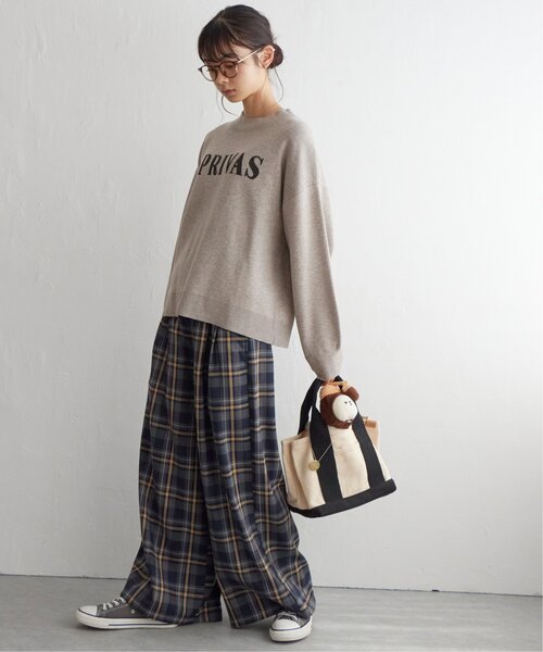 LBC(エルビーシー)の「ジャカードロゴニット(ニット/セーター・レディース・ネイビー/ベージュ・M)」の18枚目の写真