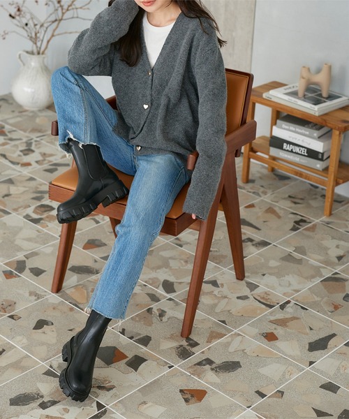 KOBE LETTUCE(コウベレタス)の「厚底サイドゴアブーツ(ブーツ・レディース・ブラウン/ブラック・LL/M/S/L)」の6枚目の写真