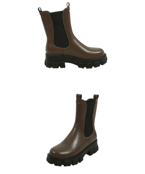 KOBE LETTUCE(コウベレタス)の「厚底サイドゴアブーツ(ブーツ・レディース・ブラウン/ブラック・LL/M/S/L)」の13枚目の写真