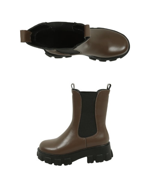 KOBE LETTUCE(コウベレタス)の「厚底サイドゴアブーツ(ブーツ・レディース・ブラウン/ブラック・LL/M/S/L)」の15枚目の写真
