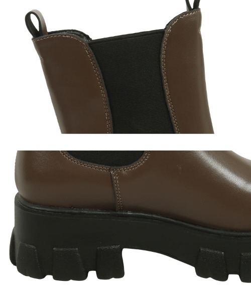 KOBE LETTUCE(コウベレタス)の「厚底サイドゴアブーツ(ブーツ・レディース・ブラウン/ブラック・LL/M/S/L)」の11枚目の写真