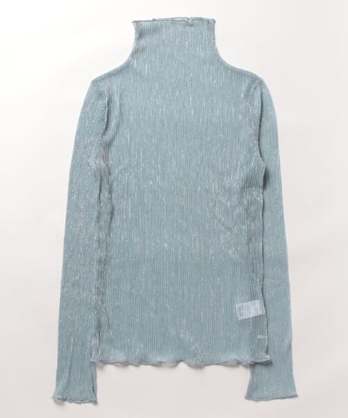 STYLEBLOCK（スタイルブロック）の「ラメプリーツシアータートルトップス（Tシャツ/カットソー・レディース・ライトベージュ/ブルー/シルバー/ピンク/ブラック系その他/ブラック・M）」の4枚目の写真