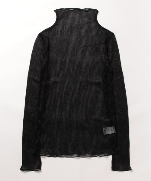 STYLEBLOCK（スタイルブロック）の「ラメプリーツシアータートルトップス（Tシャツ/カットソー・レディース・ライトベージュ/ブルー/シルバー/ピンク/ブラック系その他/ブラック・M）」の2枚目の写真