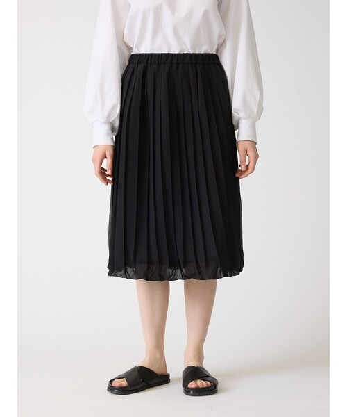 mizuiroind（ミズイロインド）の「mizuiro ind プリーツバルーンスカート（スカート・レディース・ネイビー/グレー/ブラック・FREE）」の18枚目の写真