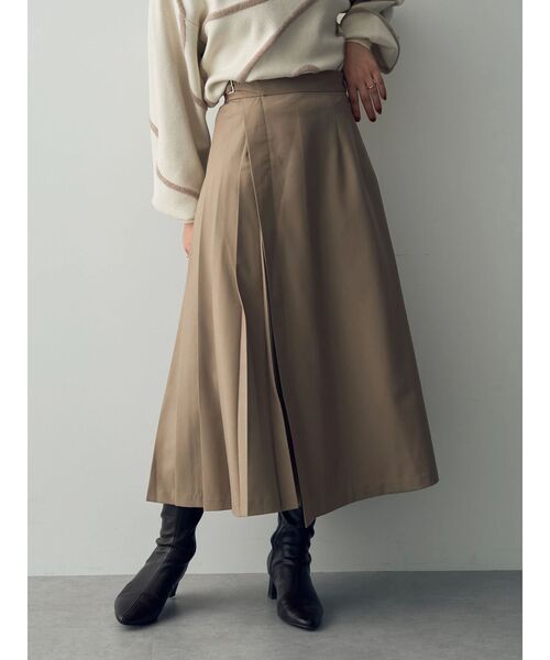 YECCA VECCA(イェッカヴェッカ)の「プリーツMIXスカート(スカート・レディース・ベージュ/その他6・M/S)」の3枚目の写真