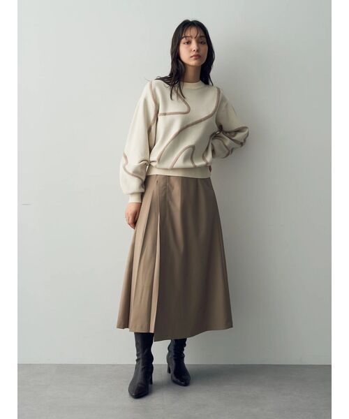 YECCA VECCA(イェッカヴェッカ)の「プリーツMIXスカート(スカート・レディース・ベージュ/その他6・M/S)」の6枚目の写真