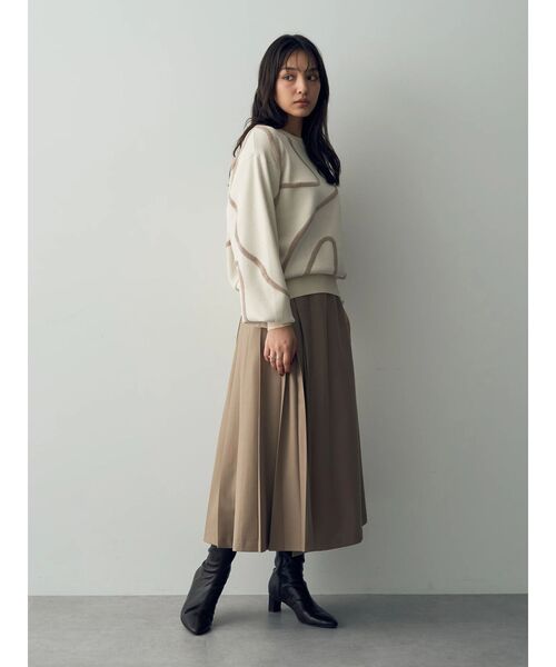 YECCA VECCA(イェッカヴェッカ)の「プリーツMIXスカート(スカート・レディース・ベージュ/その他6・M/S)」の8枚目の写真