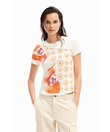 DESIGUAL - 新品✨定価8900円　デシグアル　お洒落なボタニカル柄Tシャツ　M 大特価‼️ フラワーグラニースクエア カーディガン（ニット/セーター