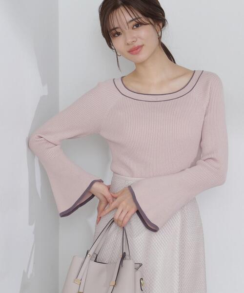 PROPORTION BODY DRESSING（プロポーションボディドレッシング）の「フレアスリーブニット / 1214170107（ニット/セーター・レディース・ダークグレー/ピンク/ホワイト系その他・FREE）」の3枚目の写真