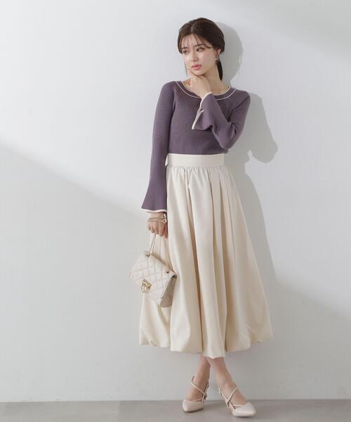 PROPORTION BODY DRESSING（プロポーションボディドレッシング）の「フレアスリーブニット / 1214170107（ニット/セーター・レディース・ダークグレー/ピンク/ホワイト系その他・FREE）」の6枚目の写真