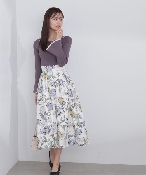 PROPORTION BODY DRESSING（プロポーションボディドレッシング）の「フレアスリーブニット / 1214170107（ニット/セーター・レディース・ダークグレー/ピンク/ホワイト系その他・FREE）」の8枚目の写真