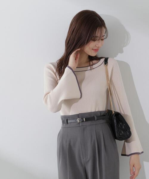 PROPORTION BODY DRESSING（プロポーションボディドレッシング）の「フレアスリーブニット / 1214170107（ニット/セーター・レディース・ダークグレー/ピンク/ホワイト系その他・FREE）」の18枚目の写真