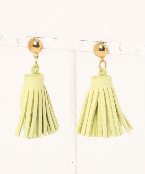 SPIGA（スピーガ）の「ﾌﾘﾝｼﾞﾐﾆﾋﾟｱｽ（ピアス（両耳用）・レディース・ボルドー/グリーン/ブラウン/ブラック/グレー/オフホワイト・FREE）」の5枚目の写真