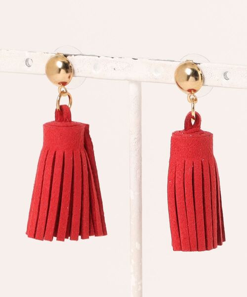 SPIGA（スピーガ）の「ﾌﾘﾝｼﾞﾐﾆﾋﾟｱｽ（ピアス（両耳用）・レディース・ボルドー/グリーン/ブラウン/ブラック/グレー/オフホワイト・FREE）」の6枚目の写真