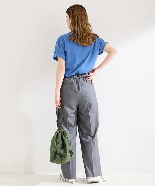 B.C STOCK(ベーセーストック)の「T/Rセンタープレスタックパンツ(スラックス・レディース・チャコールグレー/ベージュ/ネイビー・FREE)」の11枚目の写真