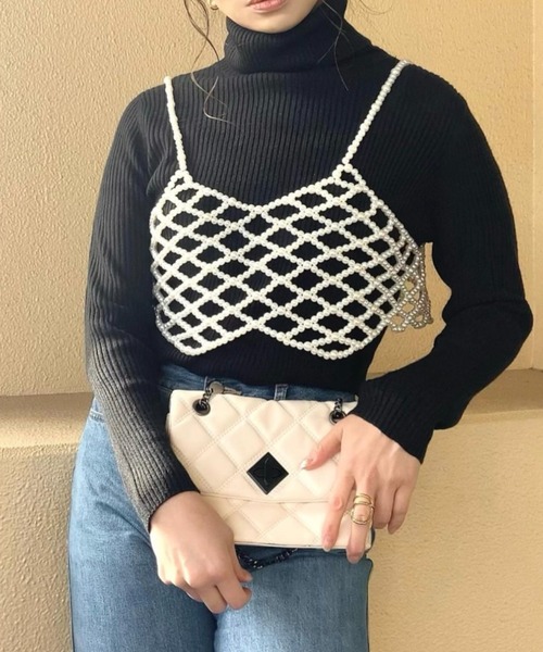 deux amour（ドゥーザムール）の「パールビスチェ（ベスト・レディース・ホワイト・FREE）」の3枚目の写真