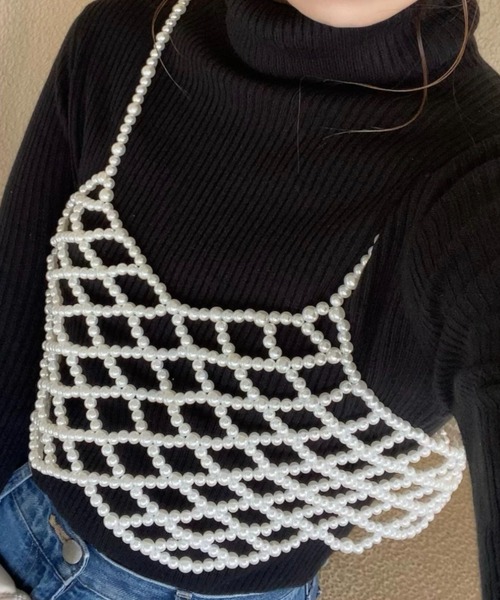 deux amour（ドゥーザムール）の「パールビスチェ（ベスト・レディース・ホワイト・FREE）」の4枚目の写真