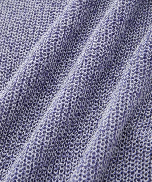 ADAM ET ROPE'（アダムエロペ）の「コットンリネン メランジ ニット ハーフジップ プルオーバー / 3シーズン着用可能（ニット/セーター・メンズ・スミクロ/ラベンダー/ターコイズブルー・L/M）」の10枚目の写真