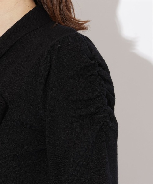 WILLSELECTION（ウィルセレクション）の「ギャザー袖ボウタイプルオーバー（ニット/セーター・レディース・ピンク/オフホワイト/ブラック・MEDIUM）」の17枚目の写真