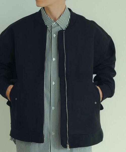 ITEMS URBANRESEARCH（アイテムズ アーバンリサーチ）の「ウールライクメルトン MA-1（MA-1・メンズ・カーキ/ブラック/モカ・LARGE/MEDIUM）」の6枚目の写真