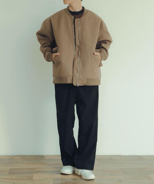 ITEMS URBANRESEARCH（アイテムズ アーバンリサーチ）の「ウールライクメルトン MA-1（MA-1・メンズ・カーキ/ブラック/モカ・LARGE/MEDIUM）」の15枚目の写真