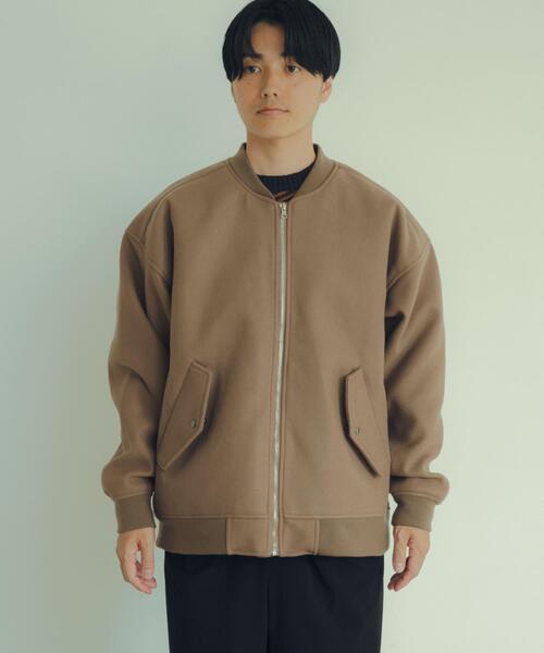ITEMS URBANRESEARCH（アイテムズ アーバンリサーチ）の「ウールライクメルトン MA-1（MA-1・メンズ・カーキ/ブラック/モカ・LARGE/MEDIUM）」の16枚目の写真