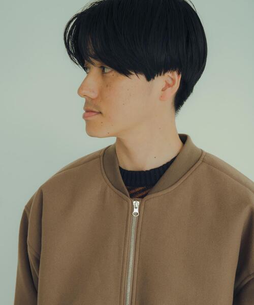 ITEMS URBANRESEARCH（アイテムズ アーバンリサーチ）の「ウールライクメルトン MA-1（MA-1・メンズ・カーキ/ブラック/モカ・LARGE/MEDIUM）」の19枚目の写真