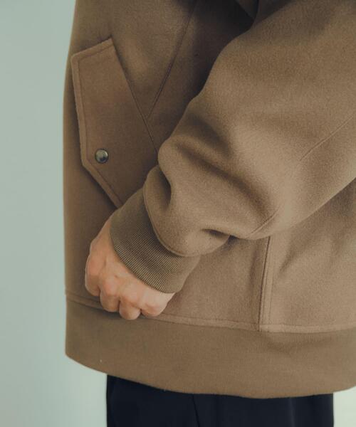 ITEMS URBANRESEARCH（アイテムズ アーバンリサーチ）の「ウールライクメルトン MA-1（MA-1・メンズ・カーキ/ブラック/モカ・LARGE/MEDIUM）」の21枚目の写真