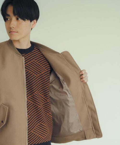 ITEMS URBANRESEARCH（アイテムズ アーバンリサーチ）の「ウールライクメルトン MA-1（MA-1・メンズ・カーキ/ブラック/モカ・LARGE/MEDIUM）」の22枚目の写真