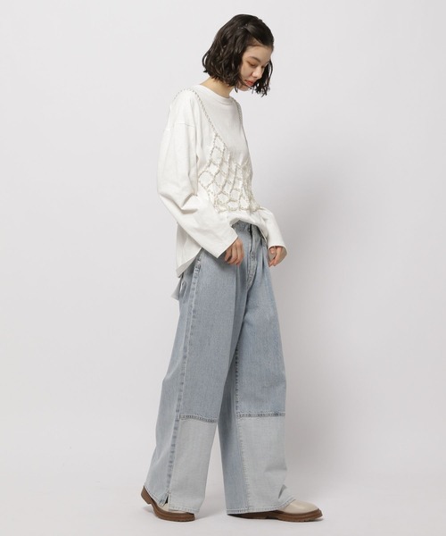 niko and...（ニコアンド）の「2WAYビーズビスチェ（ベスト・レディース・オフホワイト/ブラック・FREE）」の7枚目の写真