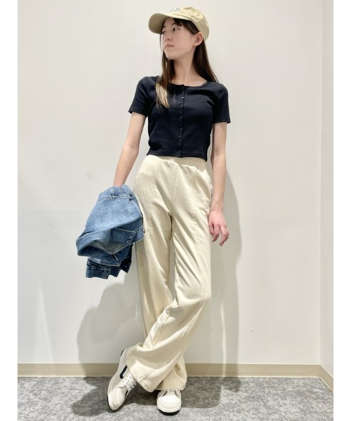 新品【 GAP 】ギャップ ロゴ ワイド スウェットパンツ オフホワイト GAP（ギャップ）の「ヴィンテージソフト Gapロゴ ワイド スウェット