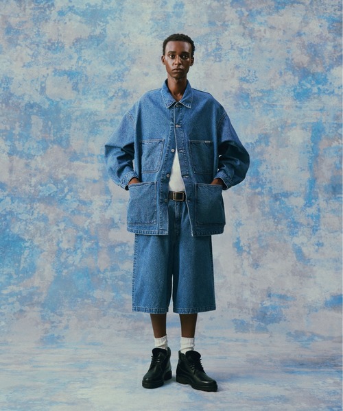 COOTIE PRODUCTIONS（クーティープロダクションズ）の「Denim Coverall（カバーオール・メンズ・ライトインディゴブルー/ブラック系その他・MEDIUM/SMALL）」の4枚目の写真