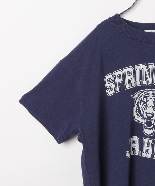 90s RUSSELL ATHLETIC Tシャツ ロゴプリント　ベージュ セール】【RUSSELL ATHLETIC 】別注ロゴプリントT（KIDS）（T