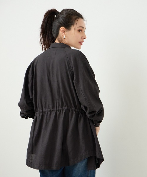 BAYFLOW(ベイフロー)の「リネンサファリジャケット(シャツ/ブラウス・レディース・チャコール/アイボリー/カーキ・SMALL/MEDIUM)」の10枚目の写真